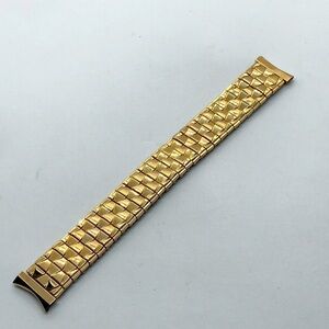 Vtg Gold Filled Top w Sterling Silver Bottom Adjustable Watch Strap / Unisex OS